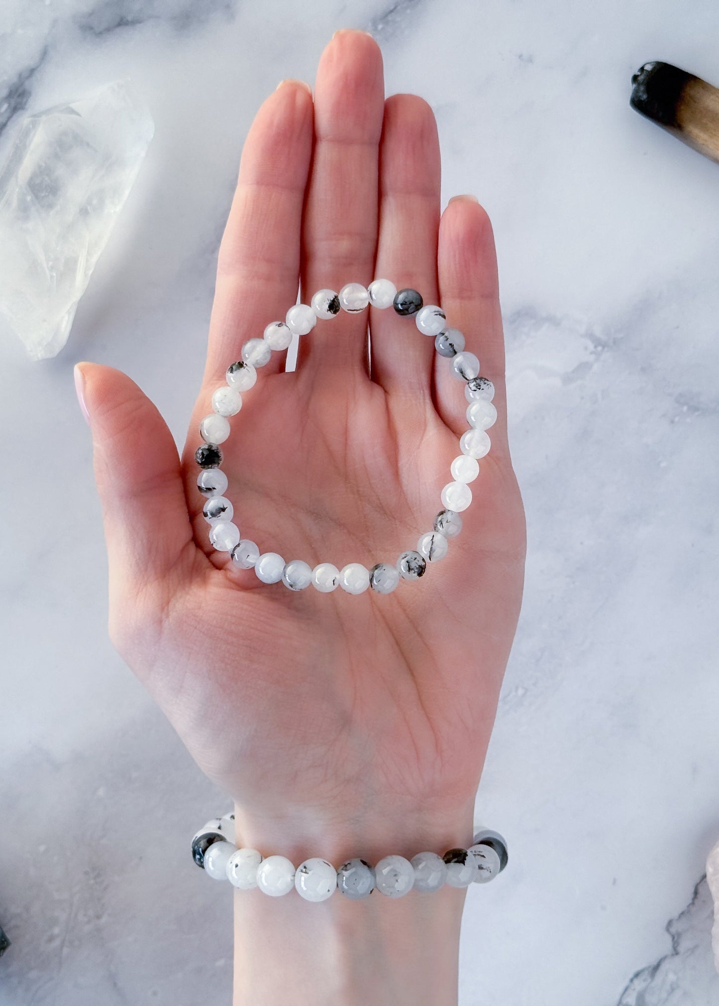 ✨ Pulsera de Cuarzo Turmalinizado 🌟 Protección & Equilibrio 🖤