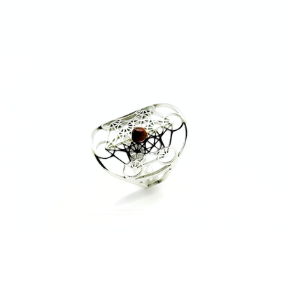 Anillo Metatrón con Ojo de Tigre 🛡