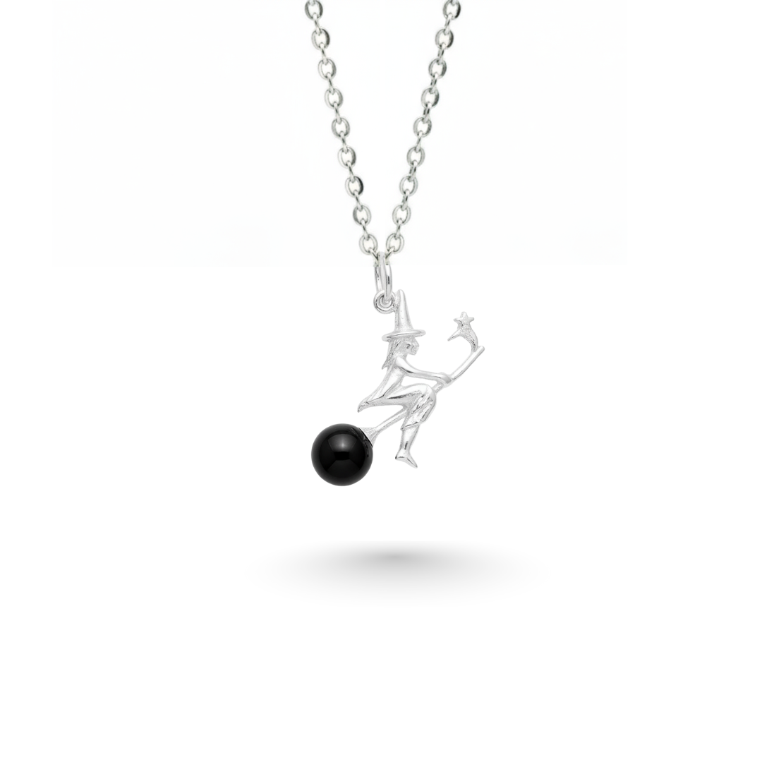 Colgante Brujita con Obsidiana - Plata 925
