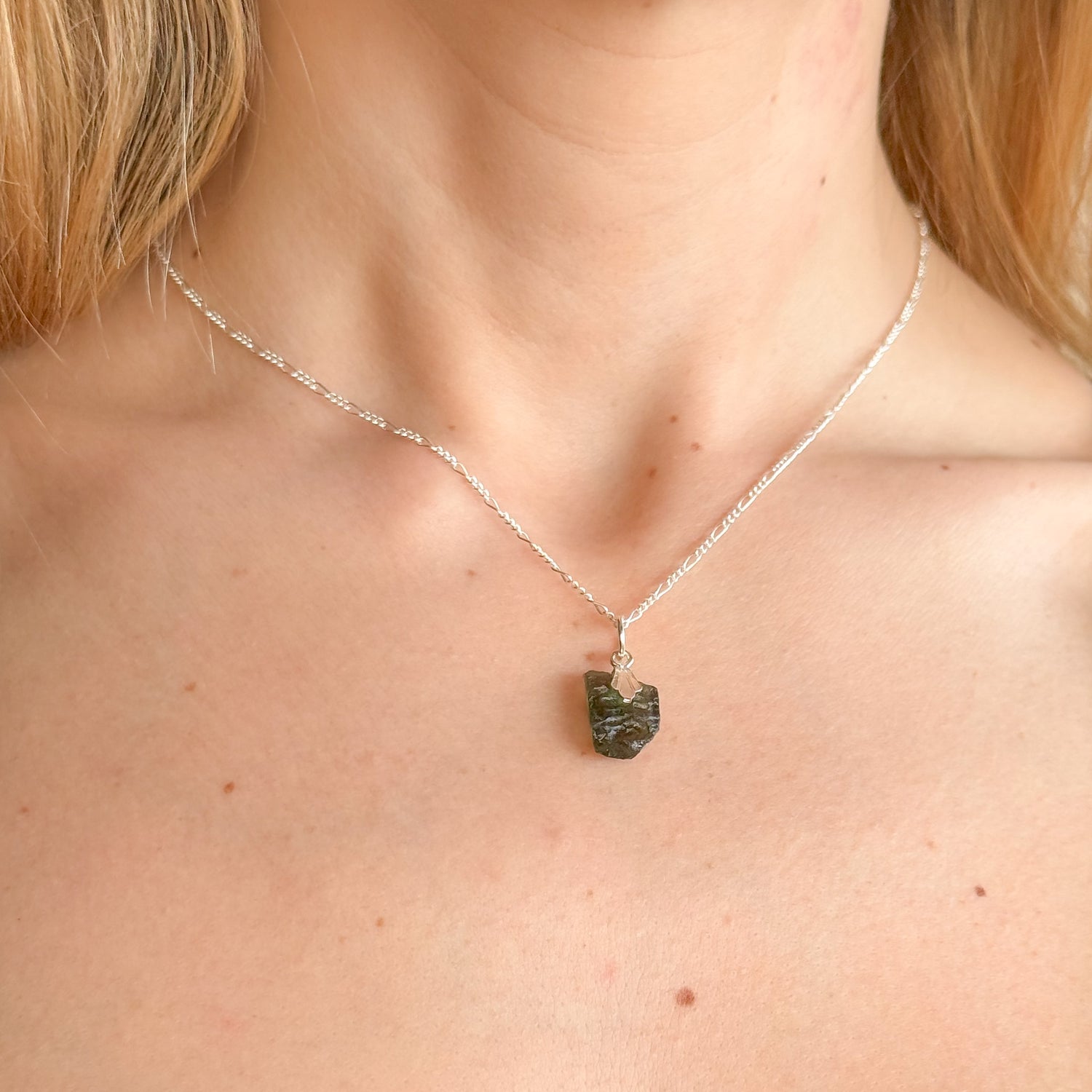 Moldavita con Plata de Primera ley 💫