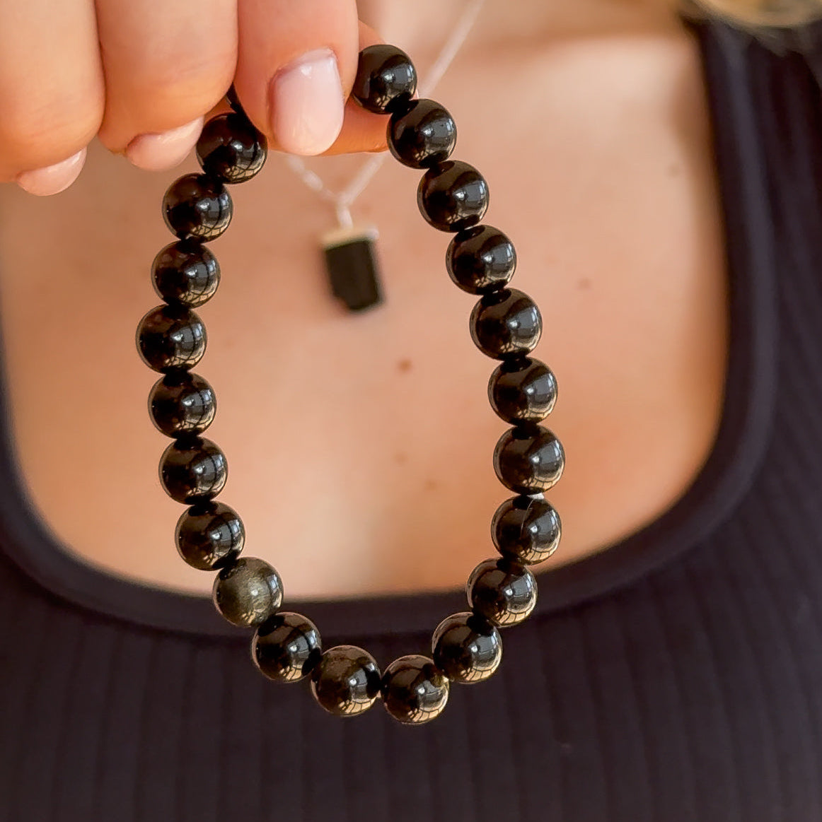 Pulsera de Turmalina Negra ⚔️