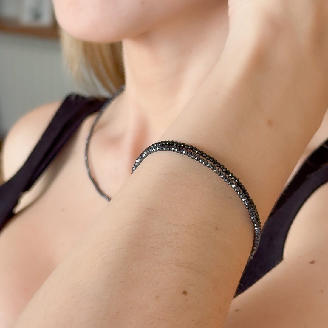 Pack Espinela Facetada   pulsera + collar🌟