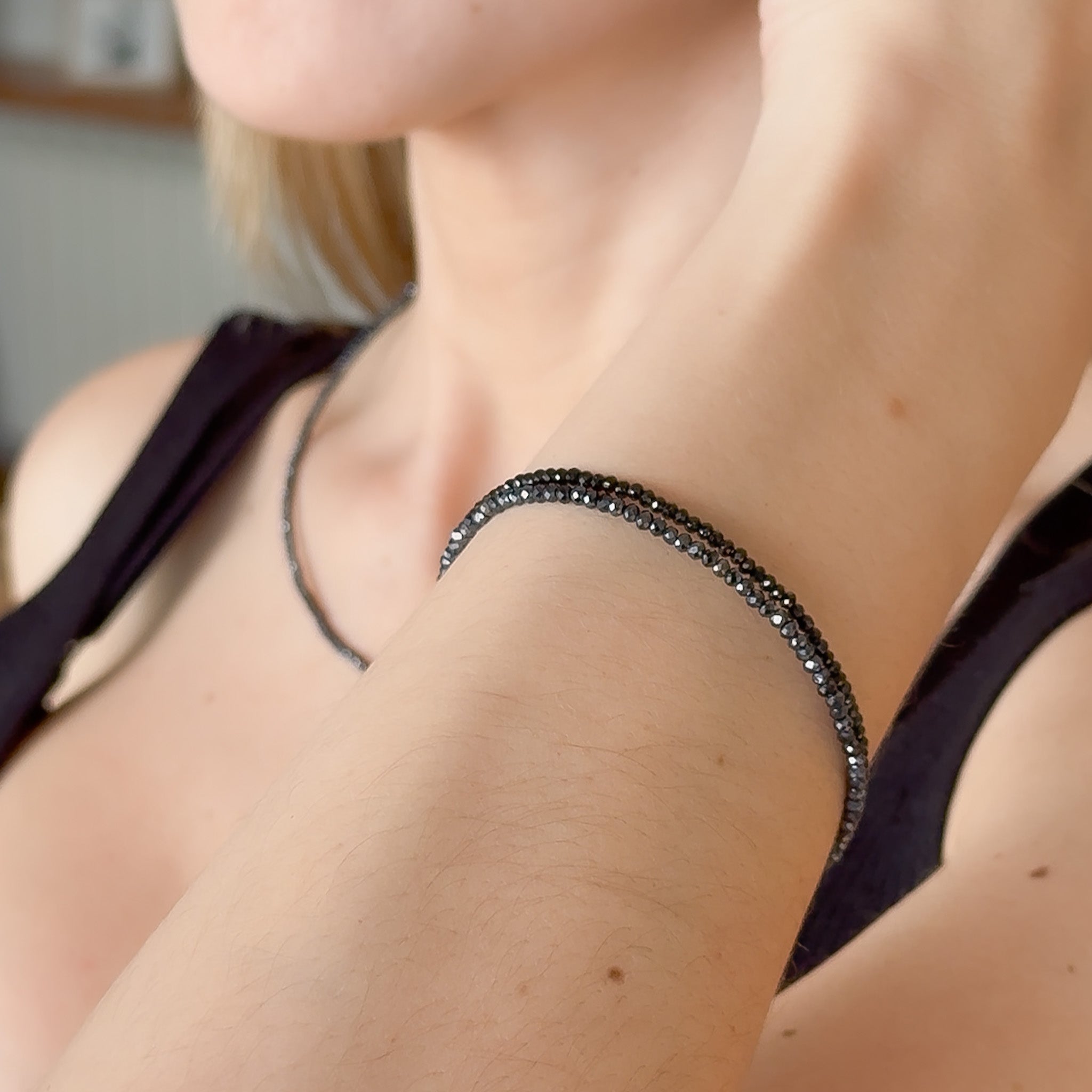 Pack Espinela Facetada   pulsera + collar🌟