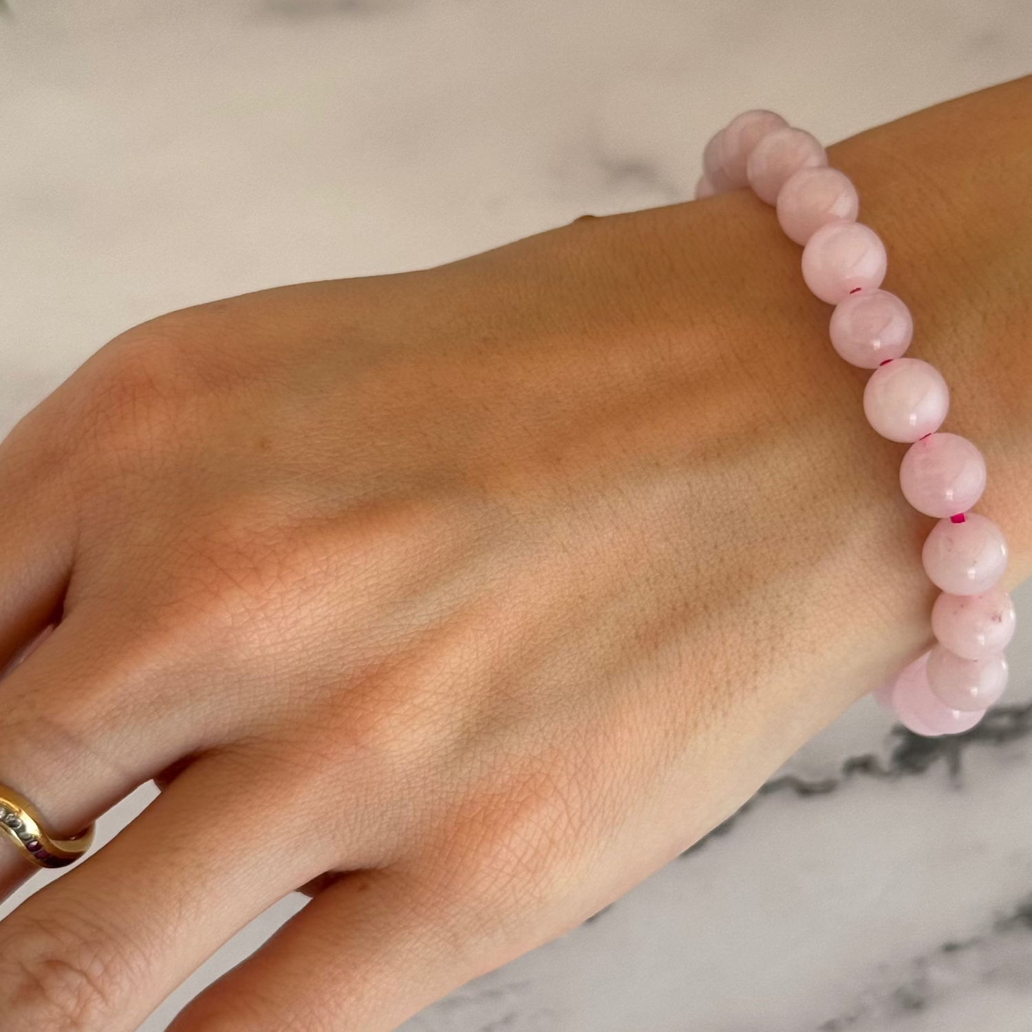 Pulsera de Cuarzo Rosa 🌸