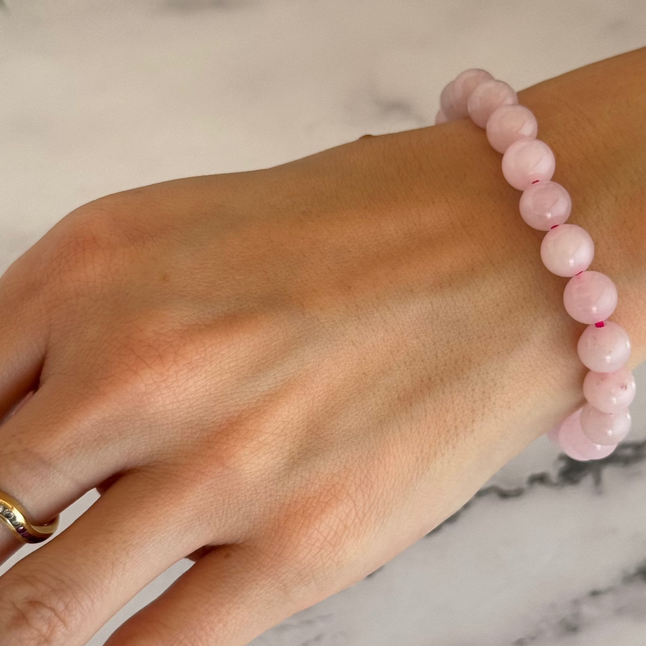 Pulsera de Cuarzo Rosa 🌸