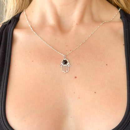 Amuleto Mano de Luz con Obsidiana
