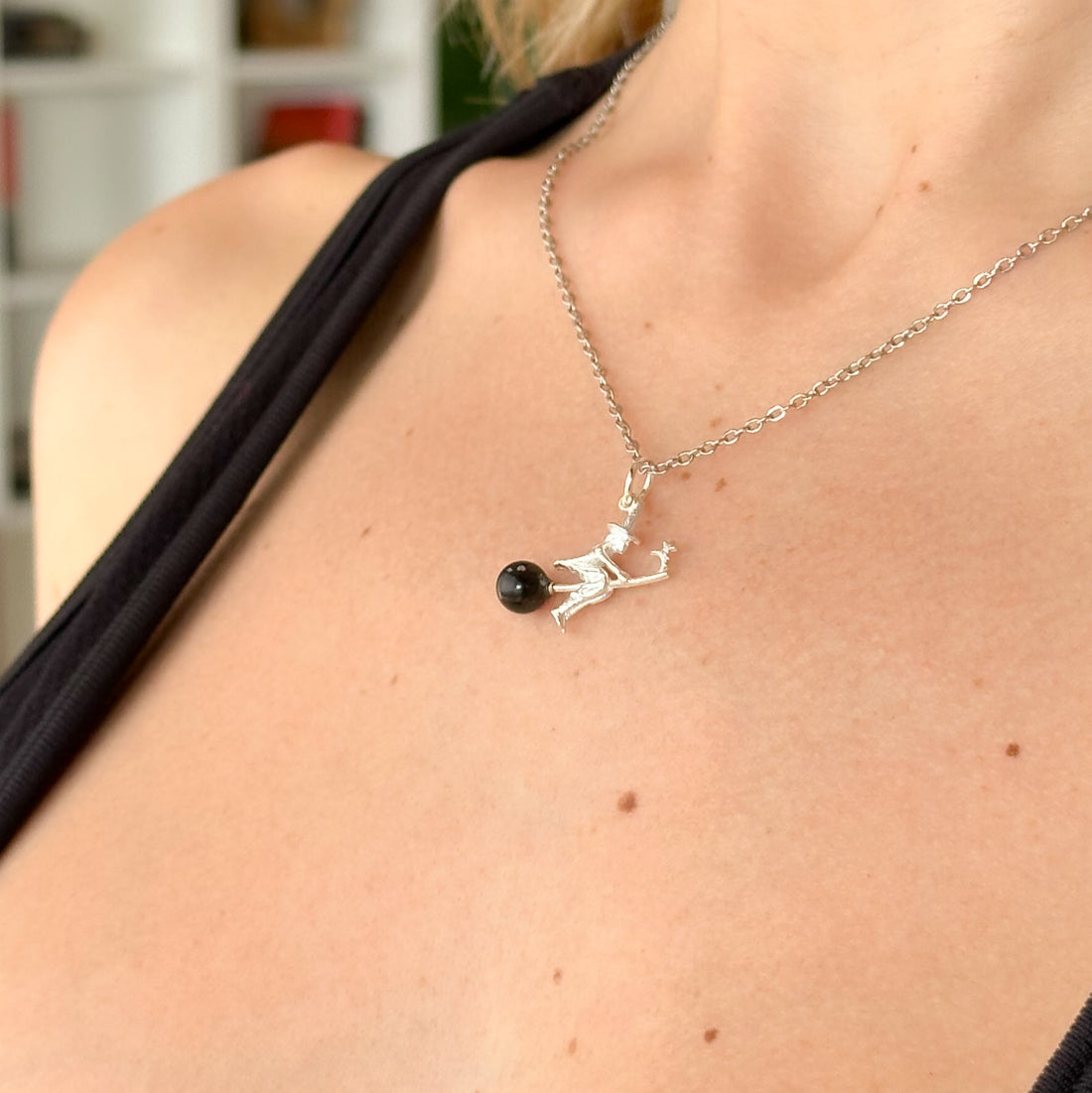 Colgante Brujita con Obsidiana - Plata 925