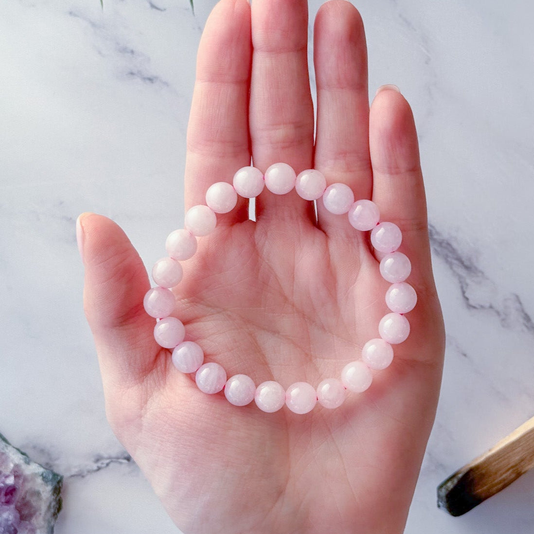 Pulsera de Cuarzo Rosa 🌸