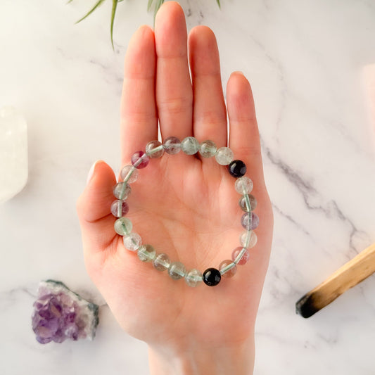 🌈 Pulsera de Fluorita: Claridad Mental y Protección Energética 💎✨