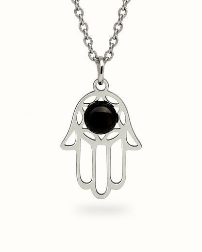 Colgante Mano de Luz con Obsidiana, FENNTA